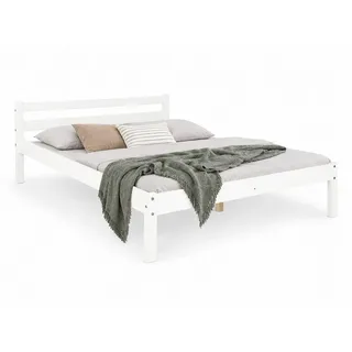 Homestyle4u Doppelbett 140 x 200 cm Weiß