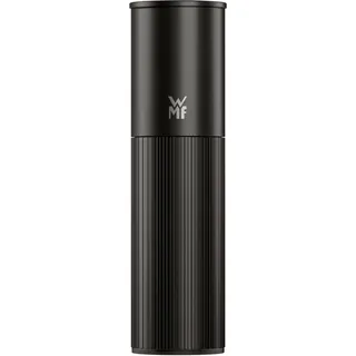 WMF Gewürzmühle "Signature Pro, aus Edelstahl" Keramikmahlwerk, einstellbarer Mahlgrad, magnetischer Deckel, schwarz