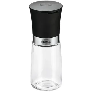 Rösle Gewürzmühlen-Set 3-tlg Gewürzmühle 14 cm Transparent/Schwarz unbefüllt