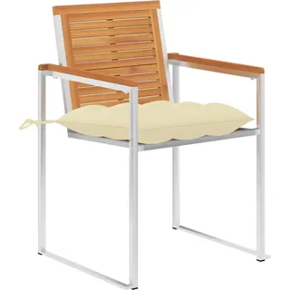 VidaXL 3061505, Akazienholz, Edelstahl, Edelstahl, Holz, 600 mm, 560 mm, 850 mm, 46 cm - Creme