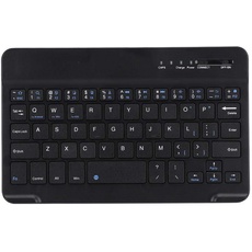 7-8 Zoll Tablette Drahtlose Tastatur Bewegliche Dünne Helle Bluetooth Tastatur Aluminiumlegierung Drahtlose Bluetooth Tastatur für Androides/OS/WIN Schwarzes