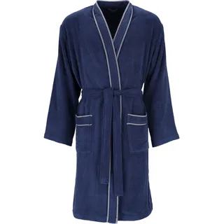 VOSSEN "Jack, ideal für Sauna & Spa, Hotelbademantel, Morgenmantel", marine blau
