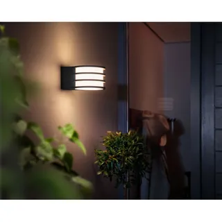Philips Außenwandleuchte Aluminium 11,5 cm inkl. E27 LED-Lampe anthrazit