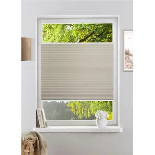 Plissee OTTO HOME "Willa" Gr. 15, beige (natur), B:30cm H:130cm, Obermaterial: 100% Polyester, Plissees, Plissee, NEUHEIT in Leinenoptik, Klemmfix, für Fenster & Tür, Verdunkelung, Topseller