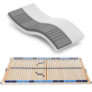 Matratzenset - Kaltschaummatratze Betten-ABC KSP-500 - Das Original + Lattenrost Superflex NV, Größe und Härtegrad wählbar - H2/120 x 200 cm
