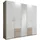 Drehtürenschrank Freiburg 225 x 210 x 58 cm Weiß