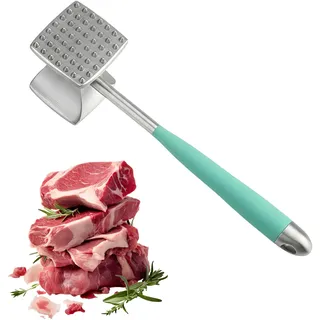 Luxvara Doppelseitiger Fleischklopfer mit rutschfestem Griff – Zartmacherhammer für Steak & Schnitzel – Ideal für Rindfleisch, Kalb, Hähnchen