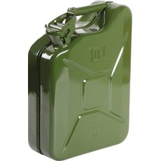 EDA - Metallkanister 10 Liter – zugelassen für den Transport von Kohlenwasserstoffen und gefährlichen Produkten – 28,2 x 13 x 39 cm – Khakigrün