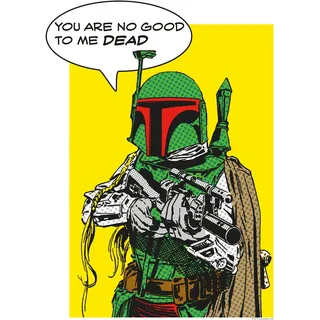 Komar Poster »Star Wars Classic Comic Quote Boba Fett« Star Wars 1 Stk. tlg. Kinderzimmer, Schlafzimmer, Wohnzimmer, bunt
