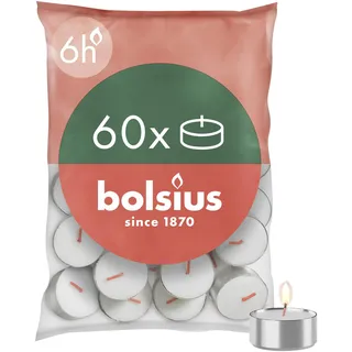 Bolsius Teelichter 60 St. weiß