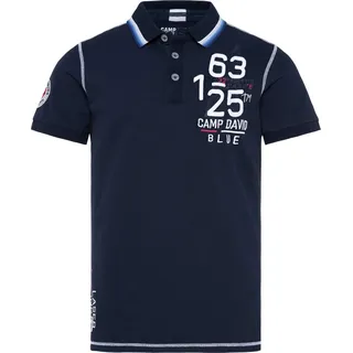 Camp David Poloshirt Laser Sailing Kurzarmshirt - Dunkelblau