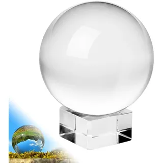 Glaskugel Wahrsagerkugel Weihnachtskugeln: Klare Glaskugel K9 Kristallkugel, Klare Kristallglaskugel-Wahrsagerkugel Transparente Kugelkugel-Linsenkugel 80mm für Dekoration, Fotografie