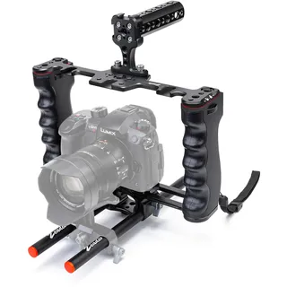 Zeadio Kamera-Video-Rig-Gehäuse, Filmmaking-Kit Mit Oberem Griff, Arca-Typ-Basis & Stabführung - Kompatibel Mit Action-Kamera, DSLR etc.