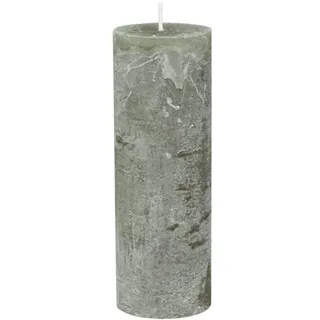 Chic Antique Macon rustikale Stumpenkerze versch.Farben und Größen Kerze Antik NEU Altarkerze Stumpenkerze 100 % Paraffin Lange Brenndauer (Olive, 20 x 7 cm)