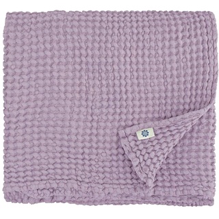 Linen & Cotton Premium-Qualität Waffel Tuch Saunatuch Strandtuch Handtücher Badetücher Duschtücher Gästehandtücher Ezra, 48% Leinen, 52% Baumwolle - 80 x 100cm (Lila/Violett)