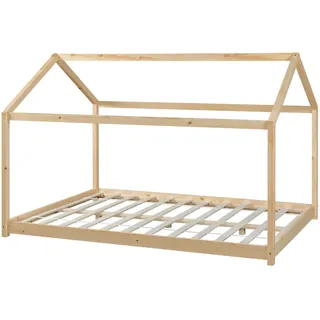 [en.casa] Kinderbett Cerro 140 x 200 cm Kiefer naturbelassen beige