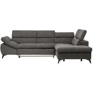 Stylife Ecksofa , Grau , Kunststoff , Uni , Ottomane rechts, L-Form , 279x210 cm , Stoffauswahl, seitenverkehrt erhältlich, Hocker erhältlich, Rücken echt , Wohnzimmer, Sofas & Couches, Wohnlandschaften, Ecksofas