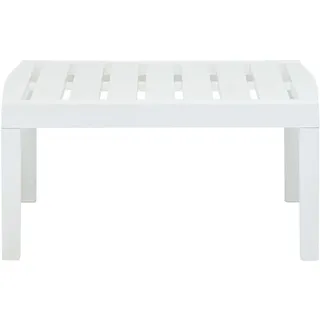 vidaXL Gartentisch Weiß 78x55x38 cm Kunststoff - Weiß