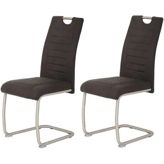 Hela Esszimmerstuhl Ulla Mikrofaser anthrazit 2er Set