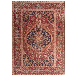 Gino Falcone Vintage-Teppich Cecilia 90x160 cm , Rot , Textil , Vintage , Rechteckig , 90x160 cm , für Fußbodenheizung geeignet , Teppiche und Böden, Teppiche, Vintageteppiche