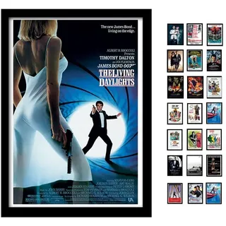iPosters James Bond Memorabilia, Mehrfarbig, 30 x 40 cm, Gerahmtes Poster, Wohnzimmer