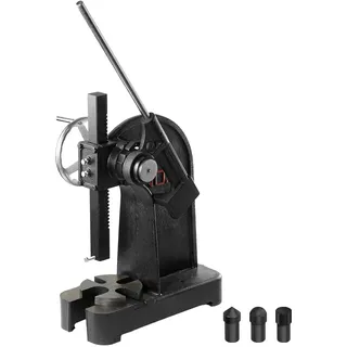 Vevor Dornpresse, 3 t Ratschen-Dornpresse, Ratschenhebel-Dornpresse mit Handrad, 310 mm Maximale Höhe, Manuelle Desktop-Stanzpresse aus Gusseisen, zum Stanzen, Biegen, Strecken, Formen