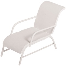 Rayher Mini-Liegestuhl, 6 x 3,3 cm, Höhe 4,5 cm, Eisendraht, weiß lackiert, Liegestuhl Miniatur, Liegestuhl Deko, 46239102