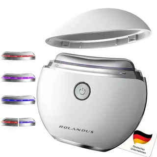 EMS Gua Sha,Rolandus® Gesichtsmassagegerät Gua Sha Elektrisch mit Vibration & Wärme Gesichtsformungswerkzeug mit Rot,Blau,Grün&Buntfarbigslicht Face Massager Für Gesicht Anti Falten Anti Aging