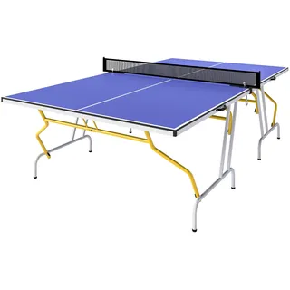 SPORTNOW Tischtennisplatte mit Tischtennisnetz, 2 Schlägern & 3 Bällen, Klappbar - Blau
