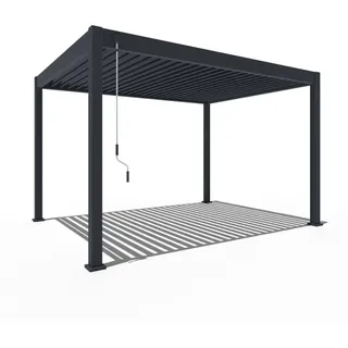Weide Deluxe 3 x 4 m inkl. 4 Seitenteile Grau