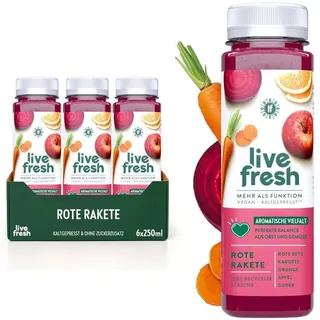 LiveFresh Rote Rakete (inkl. 1,50‚Ç ̈ Pfand) Saft 6x250 ml