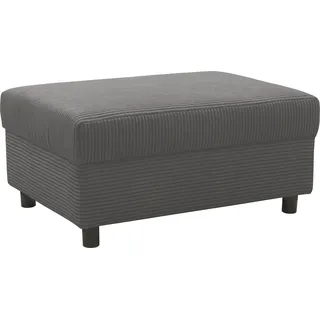 DOMO collection Polsterhocker »Turah 2 in Cord oder Luxus-Microfaser« moderner Polsterhocker, passend zum Ecksofa, B/T/H: 83/60/44 cm, grau