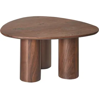 BELIANI Couchtisch Dunkel Holz Retro Dreieckiger Wohnzimmertisch - Braun