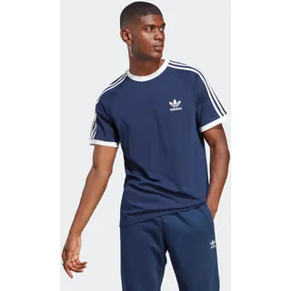 adidas Originals »3-STRIPES TEE« schmale Passform, Kurzarm, mit kontrastierendem Saum, aus Baumwolle, blau
