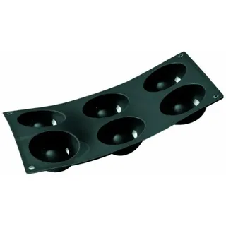 patisse Starflex 19207 Halbkugel-Form, Platinsilikon, 30 x 17,5 cm, Schwarz glitzernd