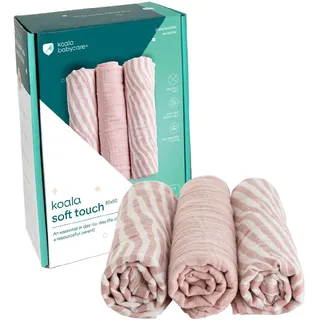KOALA BABYCARE - Neugeborenes Musselin 80x80 cm - Packung mit 3 Stück - Neugeborenen-Baumwolldecke - Baumwolle Neugeborene