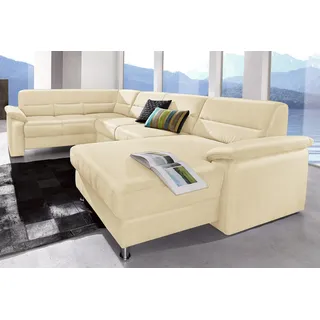 sit&more Wohnlandschaft »Ascara U-Form« inklusive Boxspring/Federkern-Polsterung, wahlweise mit Bettfunktion, beige