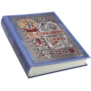 Schwäbische Albumfabrik Briefmarken-Einsteckbücher im Großformat, Einband Optik "Vintage", farbig used look