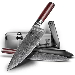 kai Europe Shun Kohen Anniversary Set Kochmesser Allzweckmesser - Rot, Schwarz
