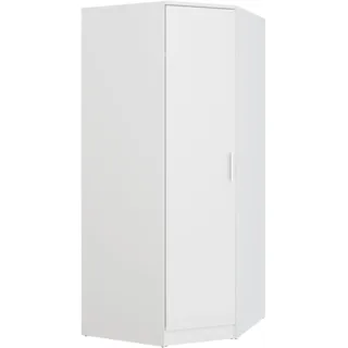 Forte Eckschrank Panama 80,4 x 181 x 80,4 cm Weiß