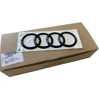 Original Audi Black Edition Ringe Logo Schwarz glänzend HINTEN HECK für Audi A5