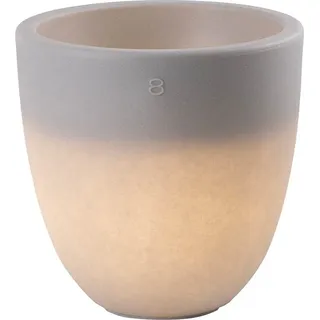 LED Blumentopf Shining Curvy Pot S (Grey) ? x H: 39x39cm