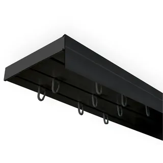 Gardinenschiene SN DECO GROUP "Vorhangschiene SH (1) mit Blende 5 cm" Gr. 1, schwarz, L:120cm T:8,95cm, Kunststoff, Gardinenstangen, Gardinenschiene