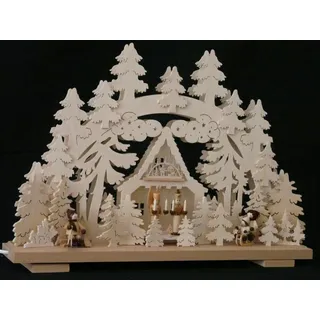 Schwibbogen el. Beleuchtet mit Bergmann und Engel b x h=50x35cm NEU Lichterbogen