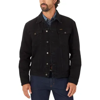 Wrangler Western-Jeansjacke für Herren, ungefüttert, Cowboy-Schnitt, Schwarz (Shadow Black), M