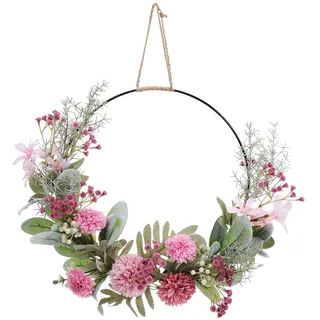 SOIMISS KüNstlicher TüRkranz HäNgender Hochzeitskranz mit Realistischen Blumen für Wohnzimmer HaustüR Garten Dekoration FrüHling Herbst