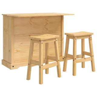vidaXL Kücheninsel Set 3 stk. Honigwachs 112 x 70 x 91,5 cm - Braun