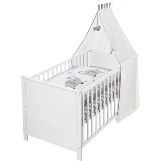 roba Babybett Elefant 70 x 140 cm weiß