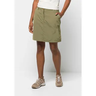 Hosenrock JACK WOLFSKIN "KALAHARI SKORT W", Damen, Gr. 34, grün (bay, leaf), 1. OBERSTOFF: 100% POLYESTER. 2. OBERSTOFF: 100% POLYAMID. Futter: 65% POLYESTER, 35% BAUMWOLLE, Röcke Hosenrock