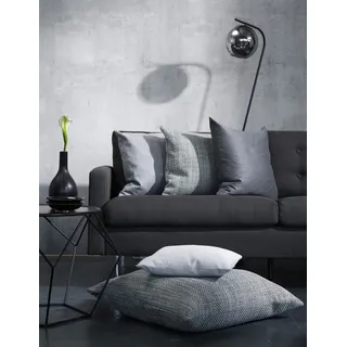 Dekokissen APELT "Luca" Gr. 1, grau (grau, unifarben), B:40cm L:40cm, Polyester, Dekokissen_Sitzkissen_Kissenhüllen, Dekokissen, Kissenhülle ohne Füllung, 1 Stück